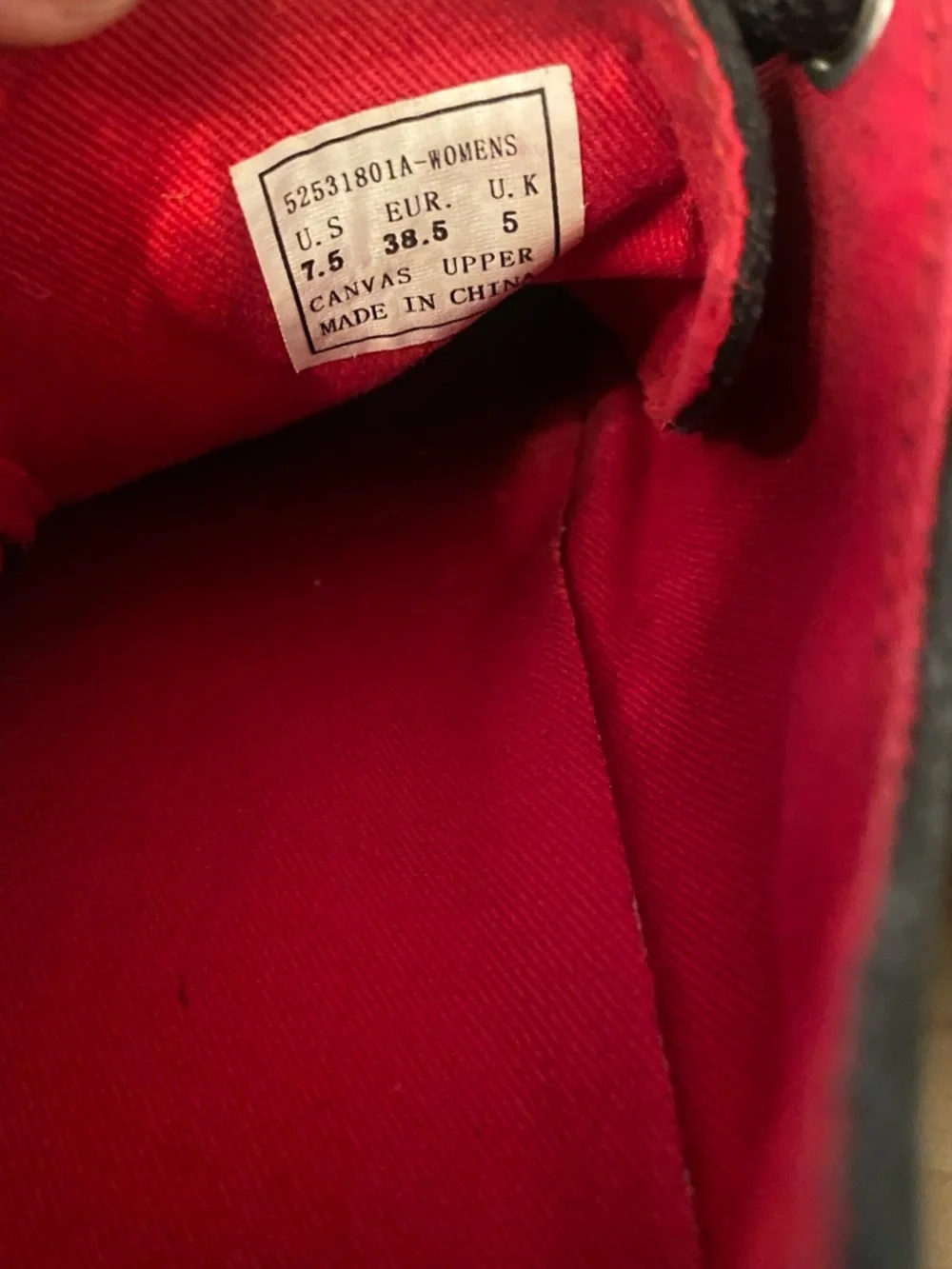 Levi's Black Sneakers with Red Interior and White Sole